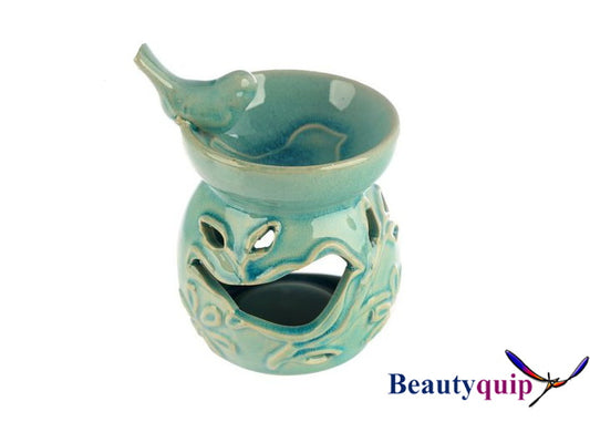 Flora Bird Bath Ceramic Oil Burner - Bird