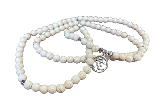 Howlite Ohm Bracelet/Necklace