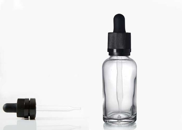 Clear Gleass Essential Oil Bottle with Dropper 30ml