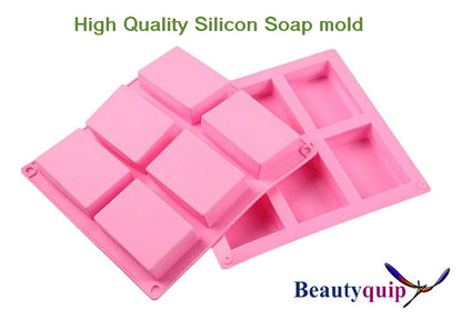 Soap Mold Reusable Rectangle x 6