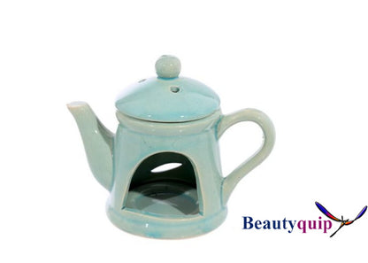 Ceramic Tea Pot Oil Burner with Lid - Seamoss