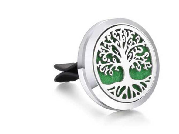 Car Aromatherapy Diffuser / Tree of Life / Vent Essential Oil Diffuser + 10 Pads